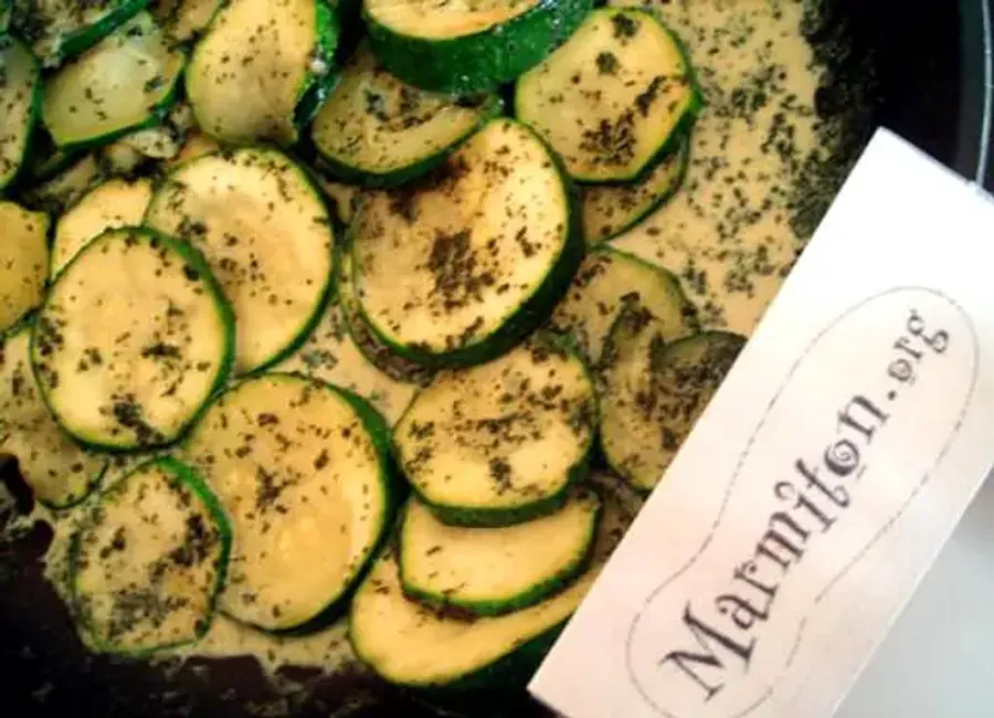 Courgettes, crème et menthe