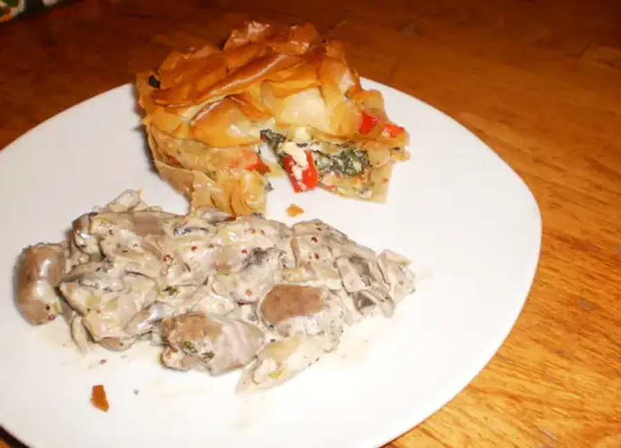 Coeurs de poulet aux champignons