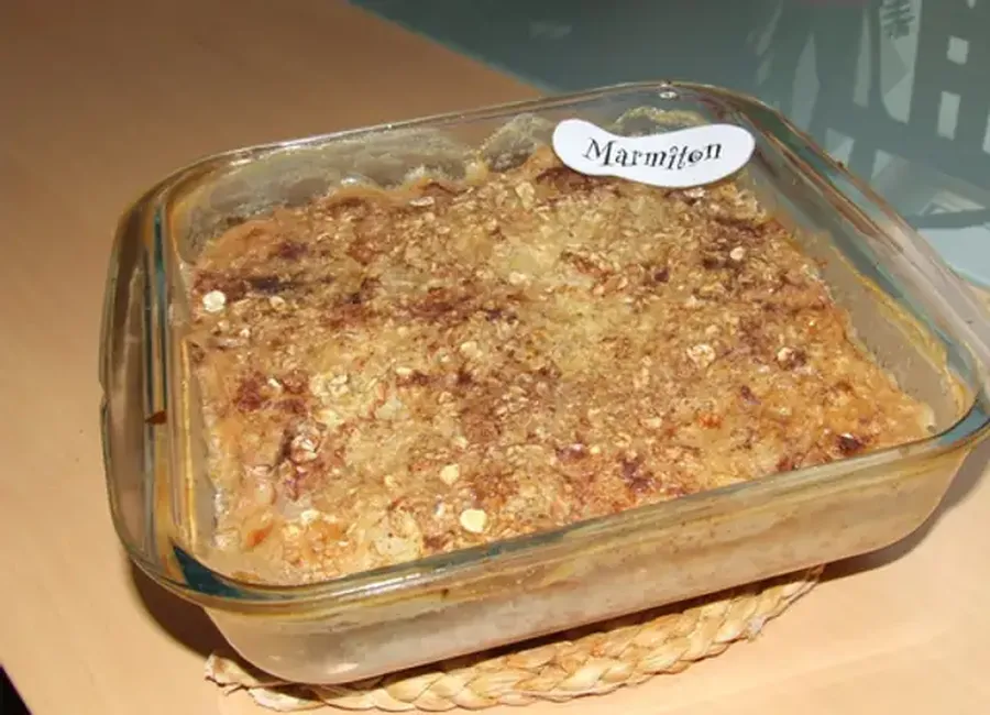 Gratin de poire aux flocons d'avoine léger