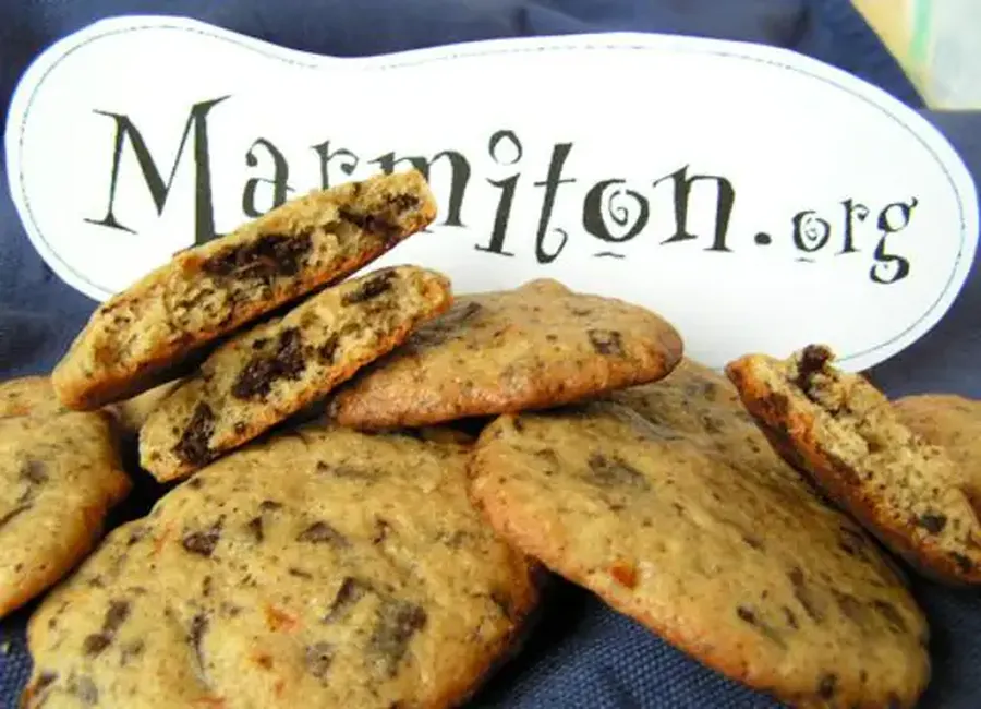Biscuits moelleux orange / orange confite et chocolat de nadine