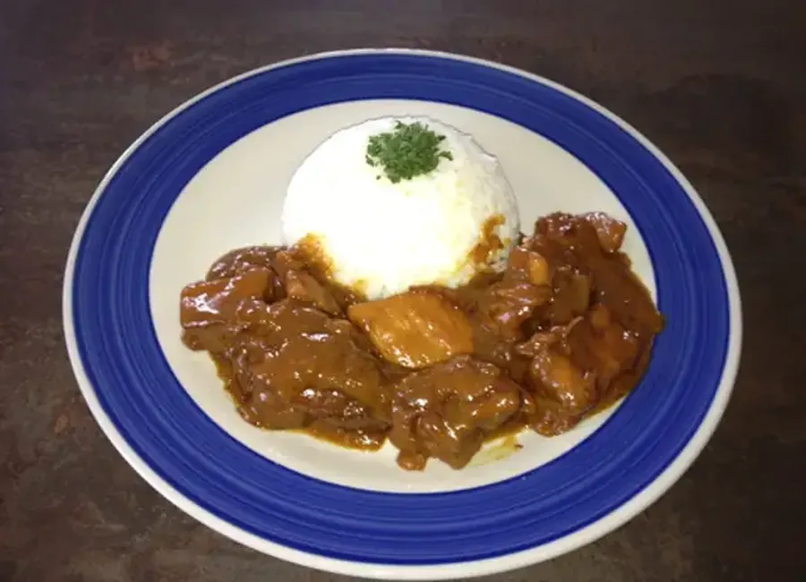 Porc au caramel crémeux façon marie