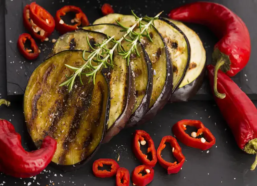 Aubergines au barbecue