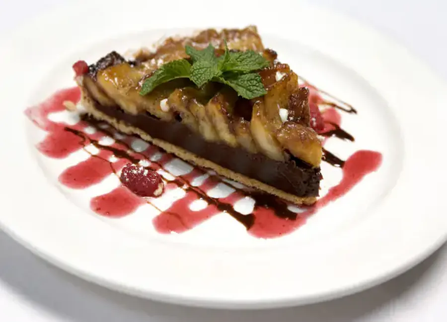 Tarte pommes caramels chocolat