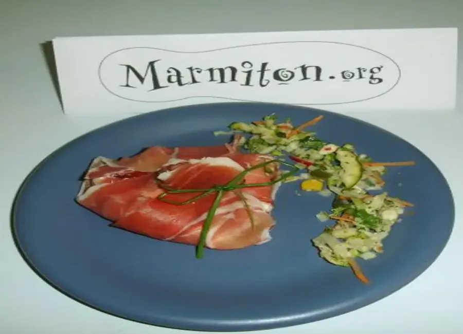 Aumonière de chèvre et jambon italien