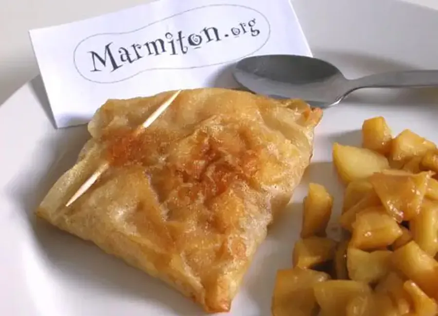 Pommes au miel en feuilles de brick