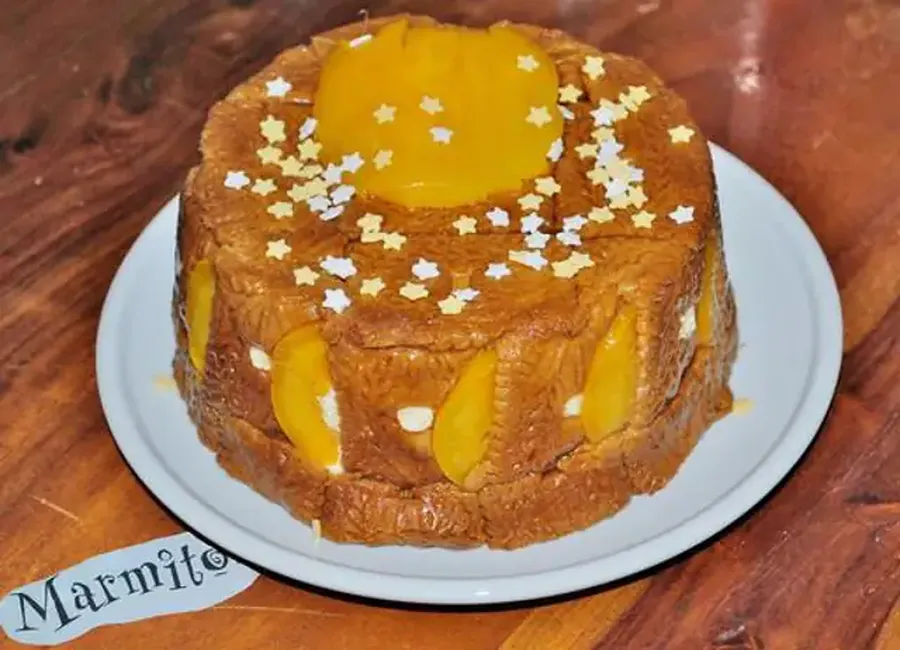 Charlotte pêches-mangue et spéculos