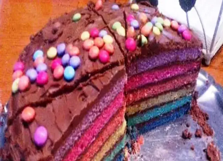 Rainbow cake popo et fanny