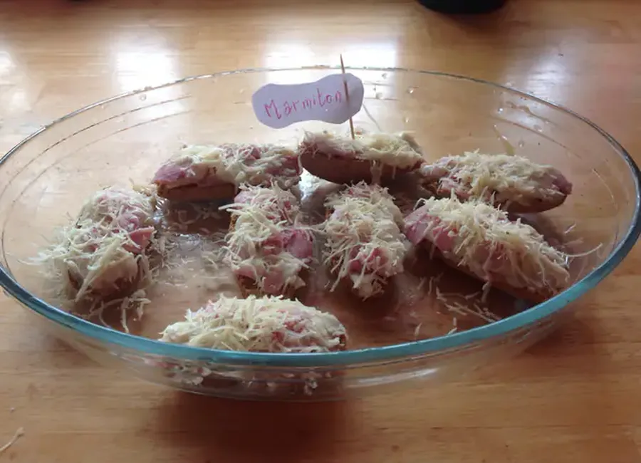 Krisprolls gratinés au jambon