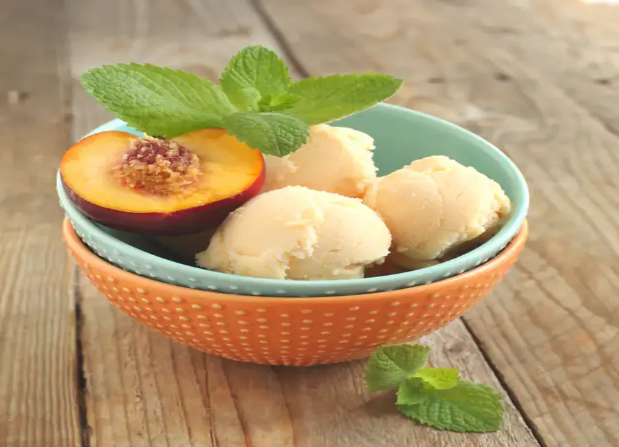 Sorbet de pêches