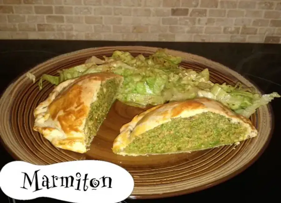 Tourte au boeuf haché et aux petits pois