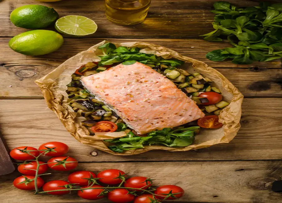 Papillote de saumon à la poêle