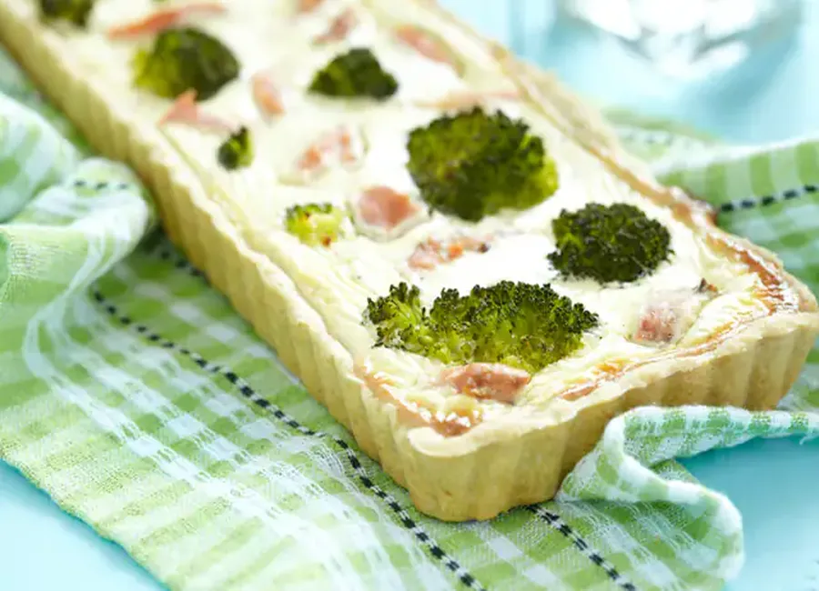 Quiche aux brocolis et au jambon
