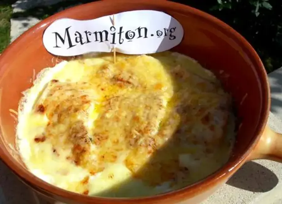 Pavé de perche en gratin