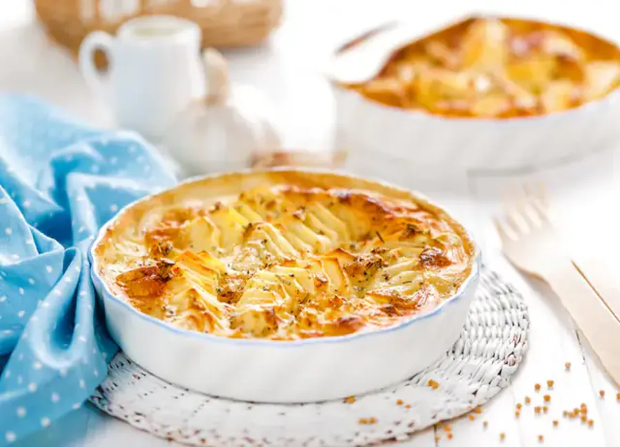 Tarte aux pommes de terre et st-nectaire