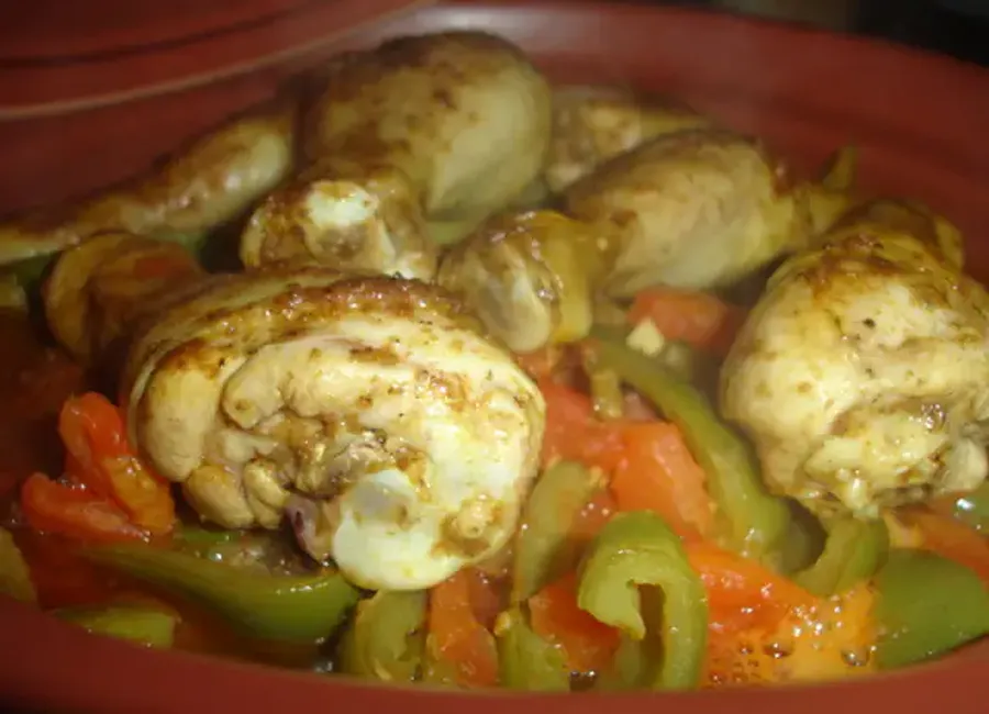 Poulet au citron confit et ses légumes