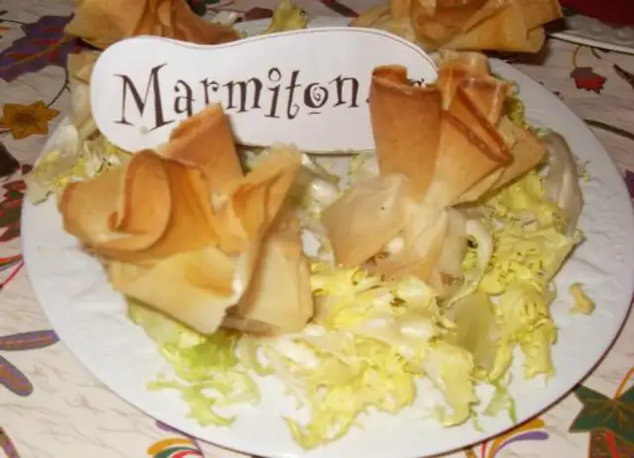 Aumônière de pommes au chèvre
