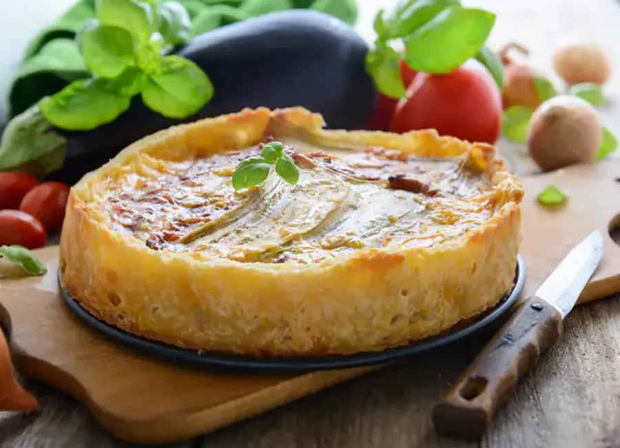 Quiche aux aubergines