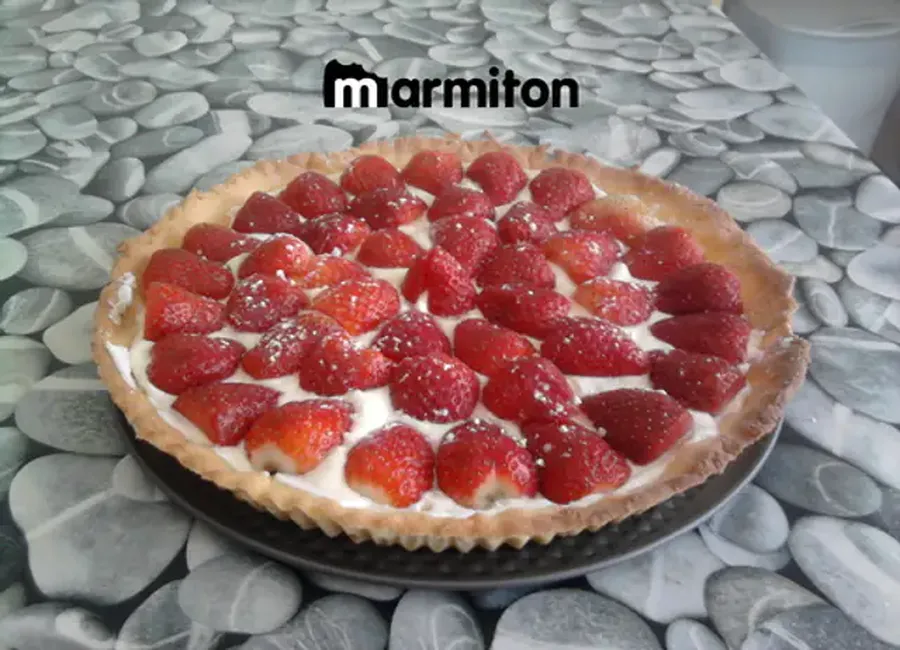 Tarte sablée fraises chantilly