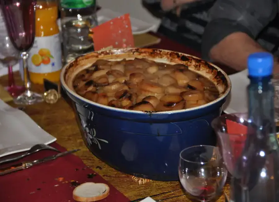 Baeckeoffe de canard aux épices de noël et fruits secs