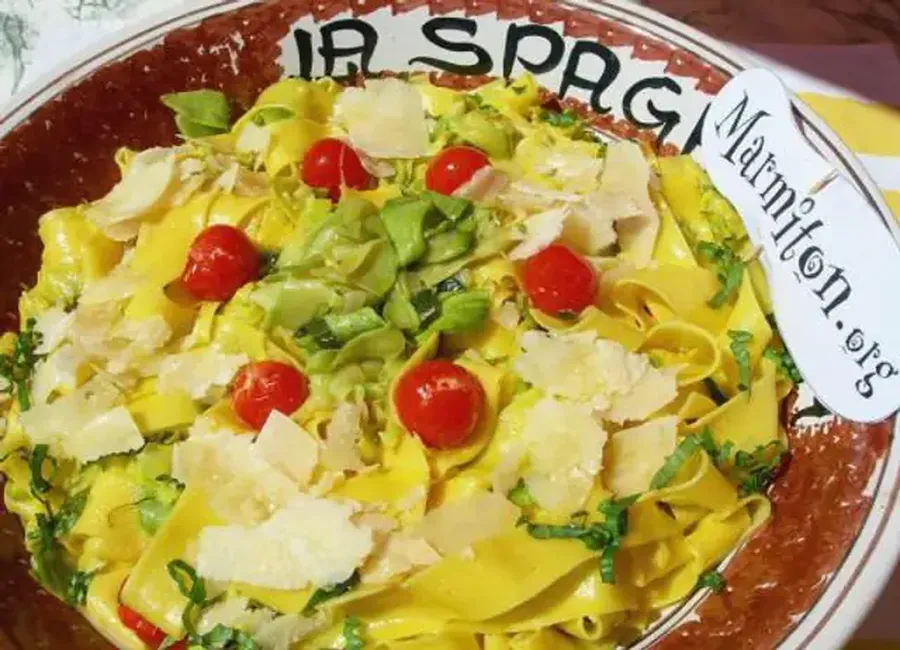 Tagliatelles aux courgettes et tomates cerises