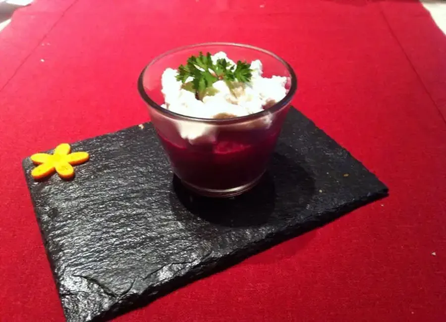 Mousse de betterave et chèvre