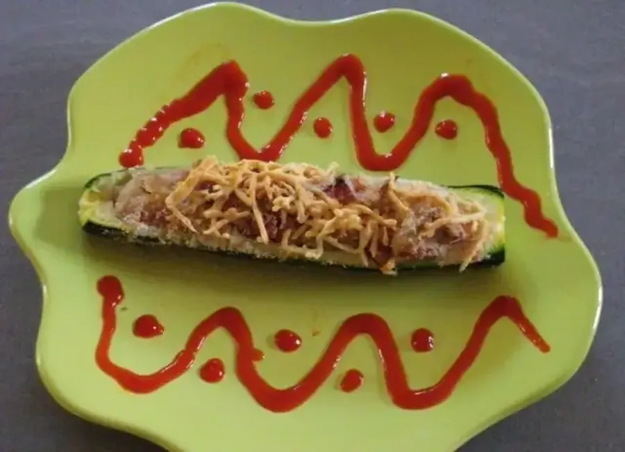 Barquettes de courgettes aux lardons