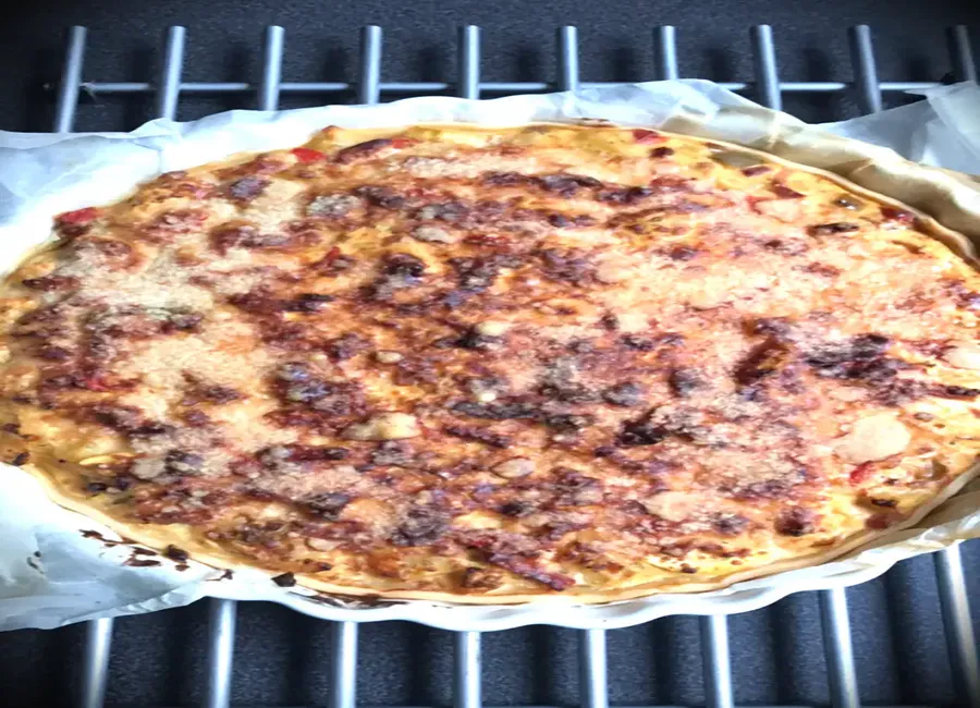 Quiche aux légumes du soleil et lardons