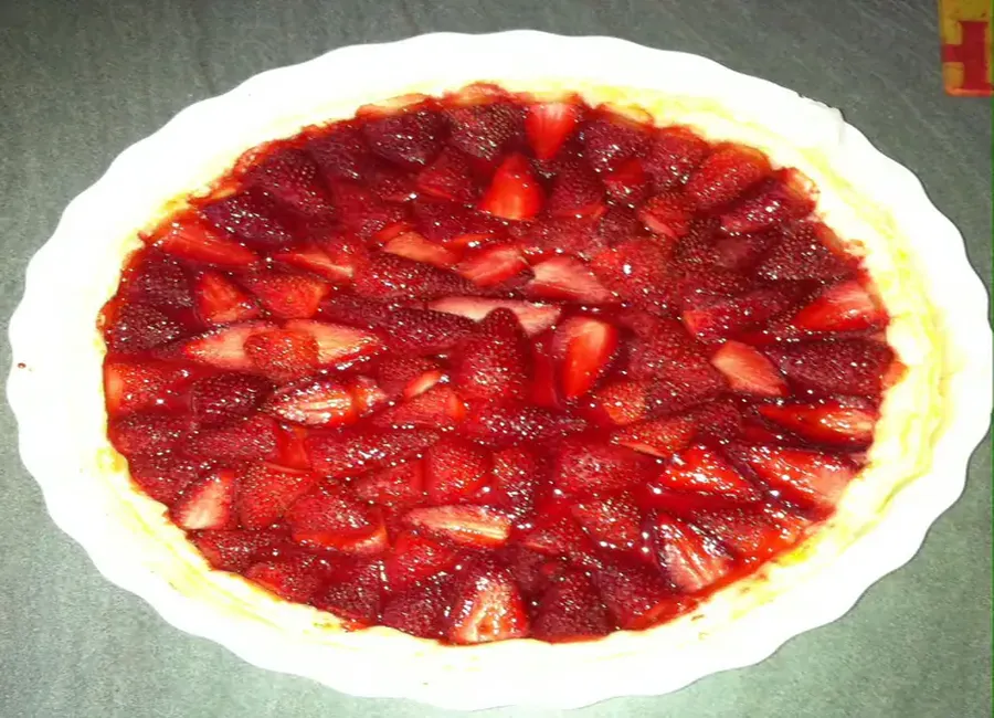 Tarte aux fraises cuites simplissime de made