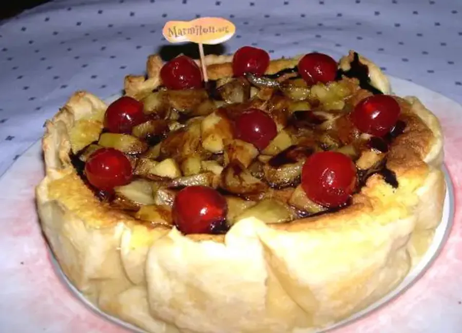 Gâteau au citron et aux pommes caramélisées d'elvire