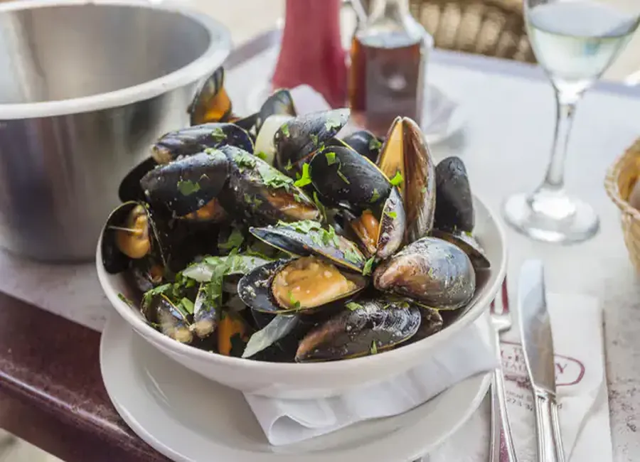 Moules marinières au maroilles