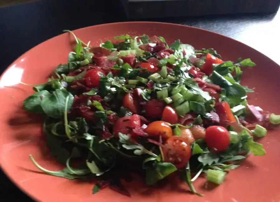 Salade minceur melon roquette