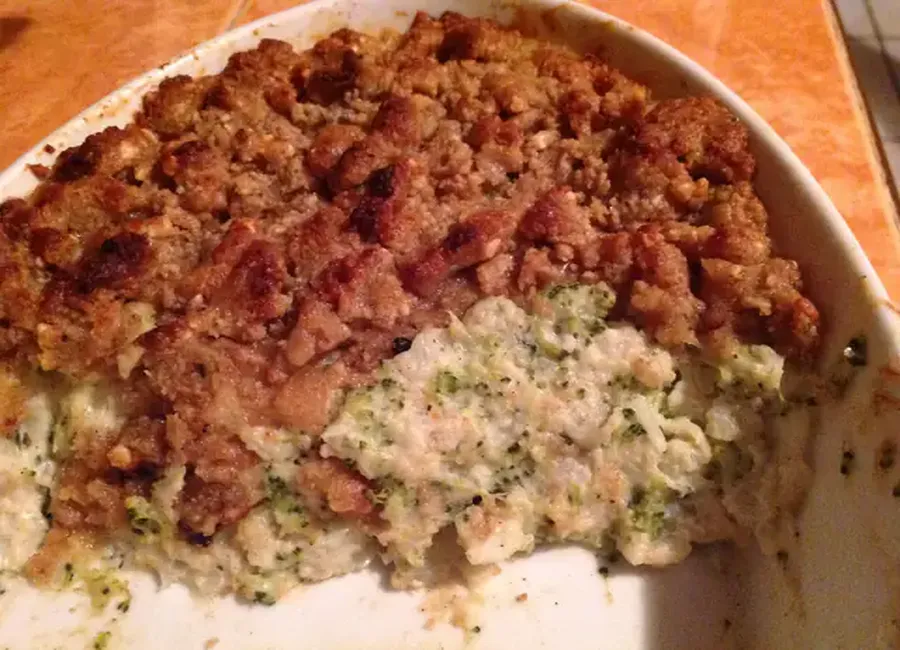 Crumble de chou-fleur et brocolis