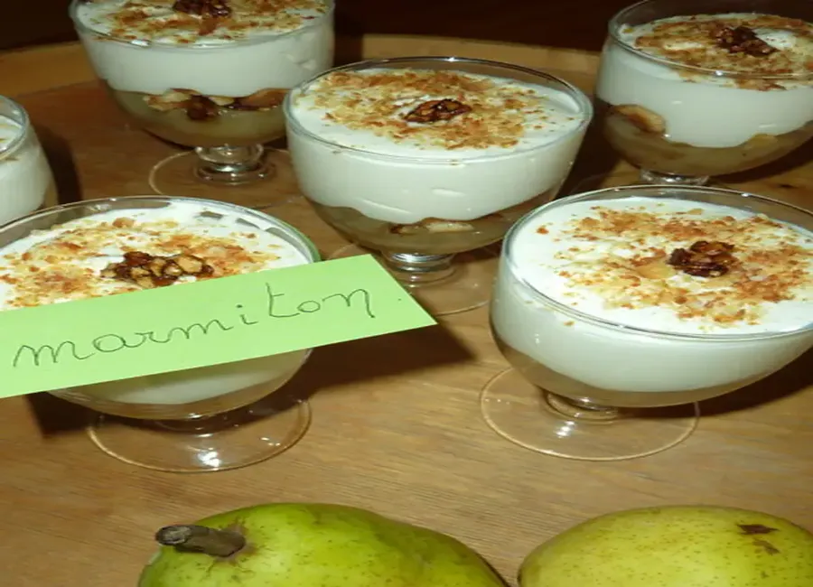 Poires aux 4 épices façon tiramisu