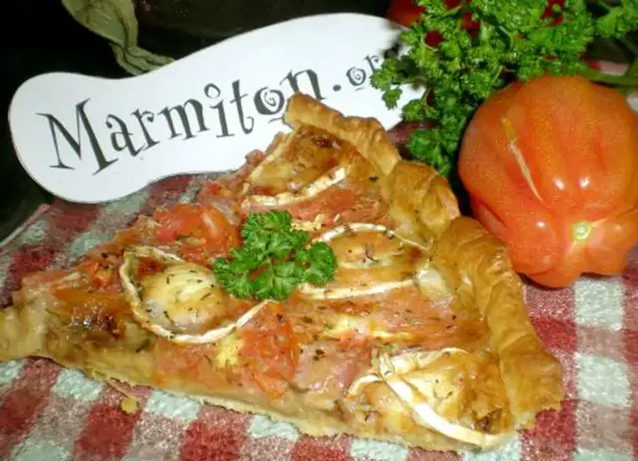 Tarte aux aubergines, tomates et chèvre