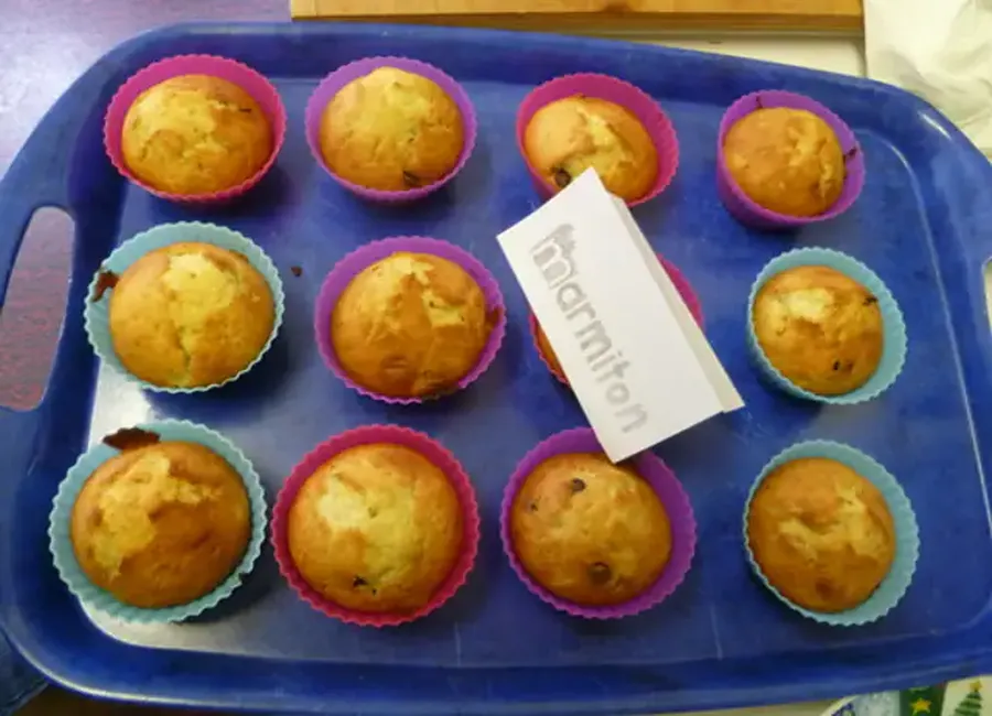 Muffin bananes et pépites de chocolat