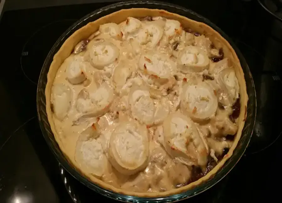 Tarte chèvre figue poulet