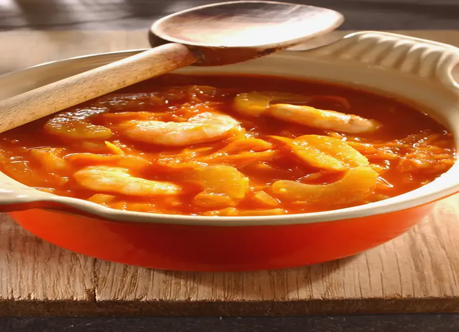 Potage portugais à la crevette
