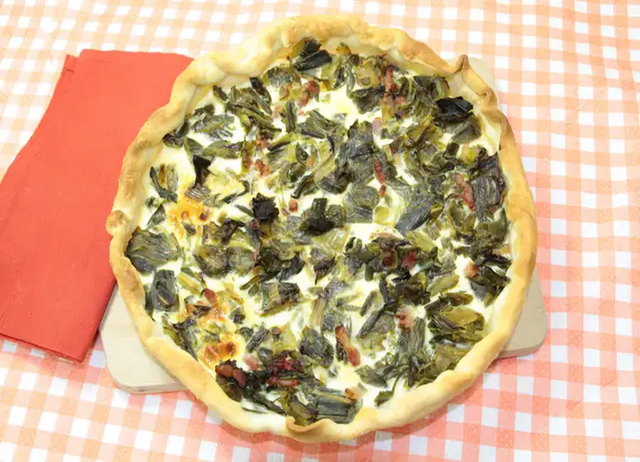 Tarte au chèvre et aux poireaux