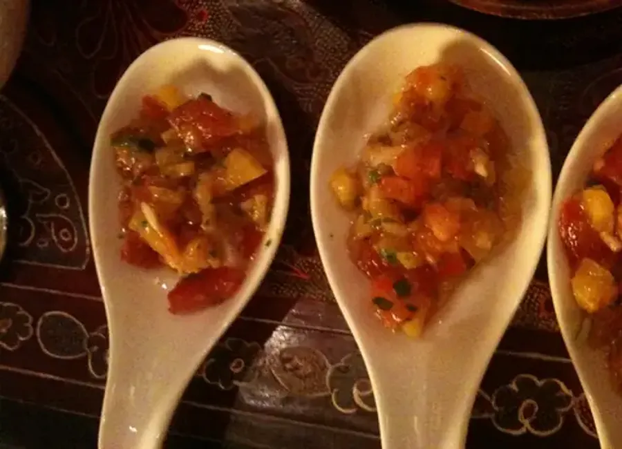 Tartare de tomates et poivron jaune