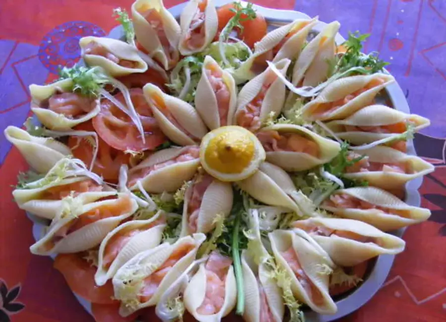 Pâtes farcies au saumon
