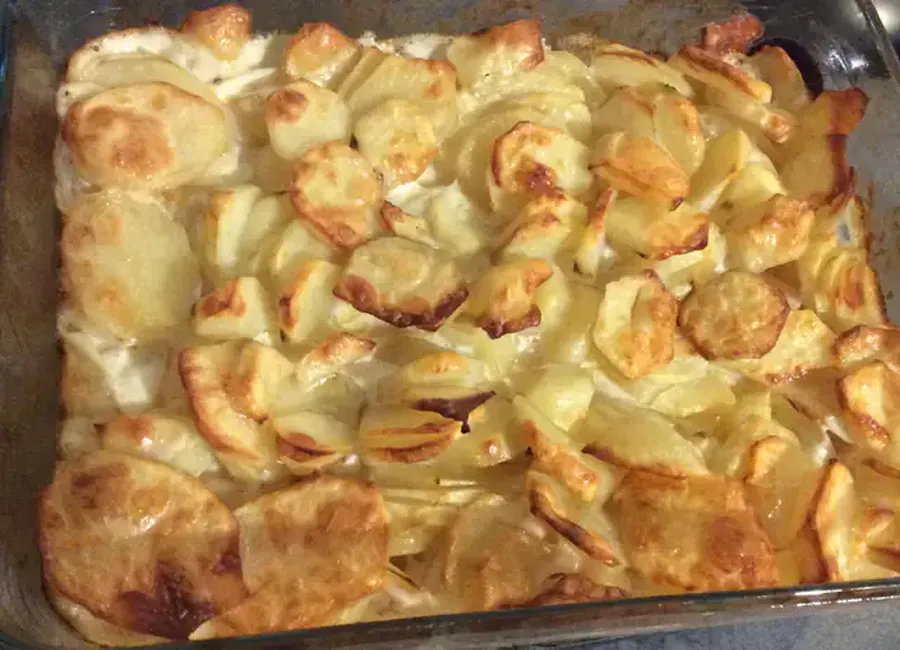 Gratin pour utiliser un reste de fondue savoyarde