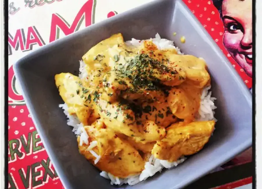 Poulet curry coco sucré-salé