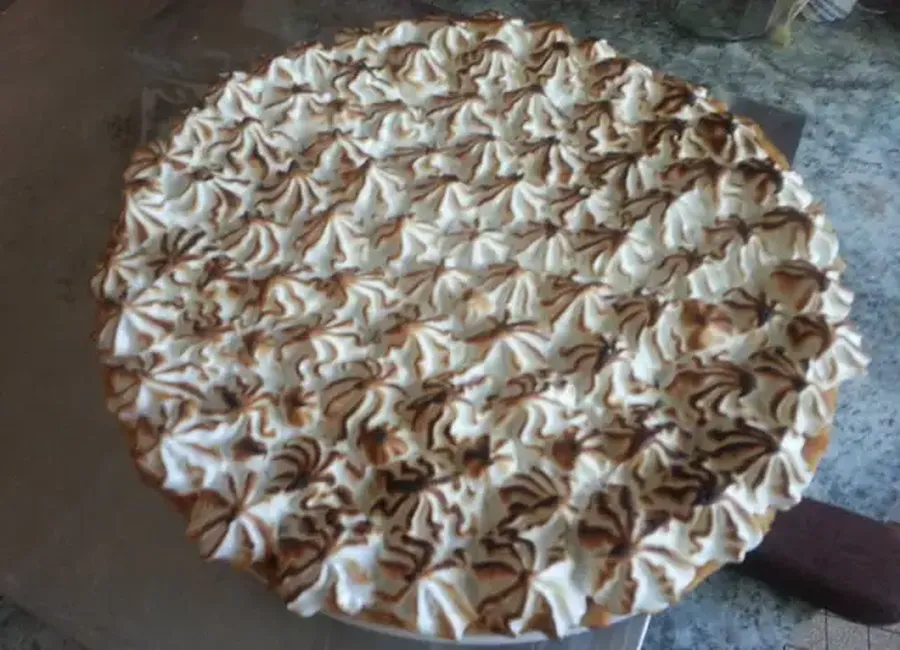 Tarte cerise meringuée