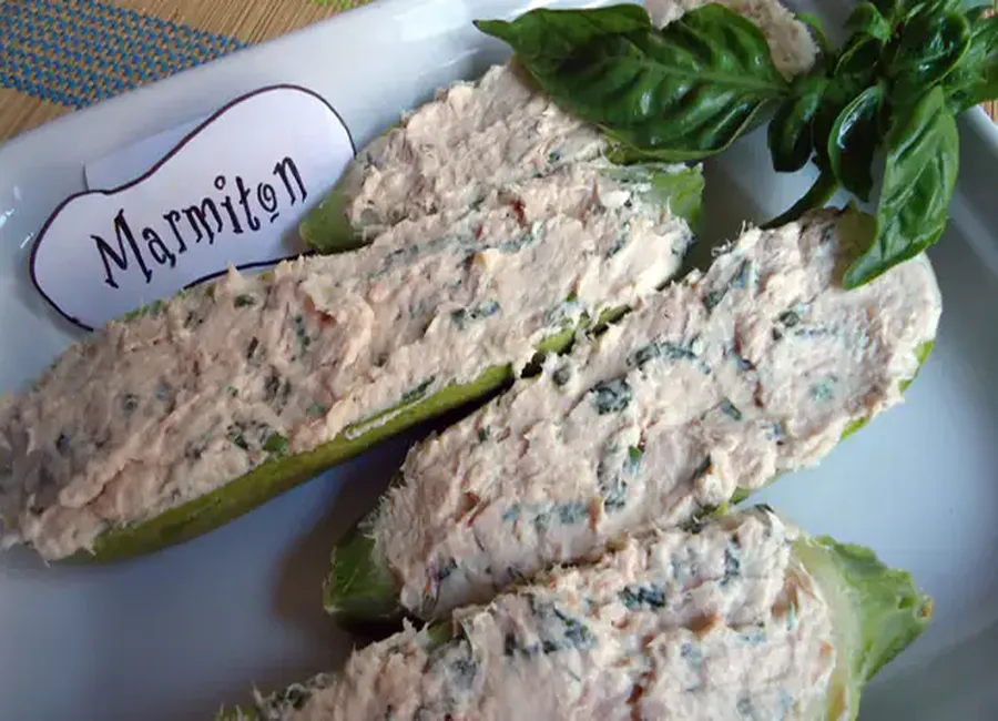 Courgettes à la crème fraiche et thon