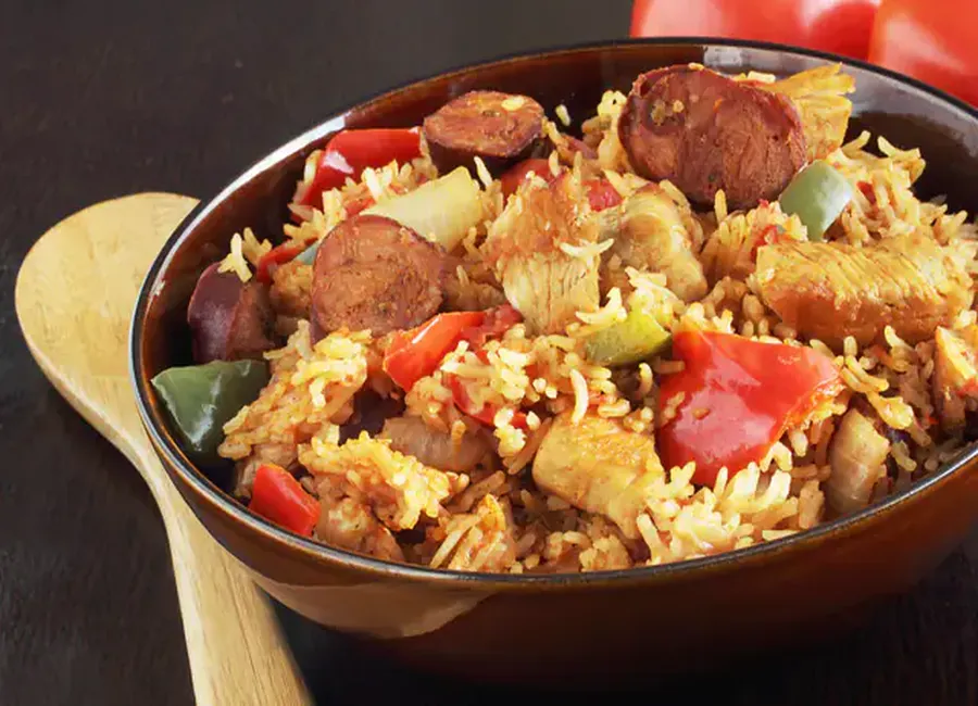 Jambalaya poulet-crevettes