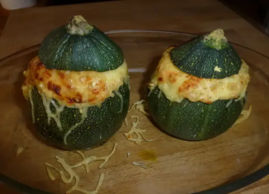 Courgettes rondes au chèvre