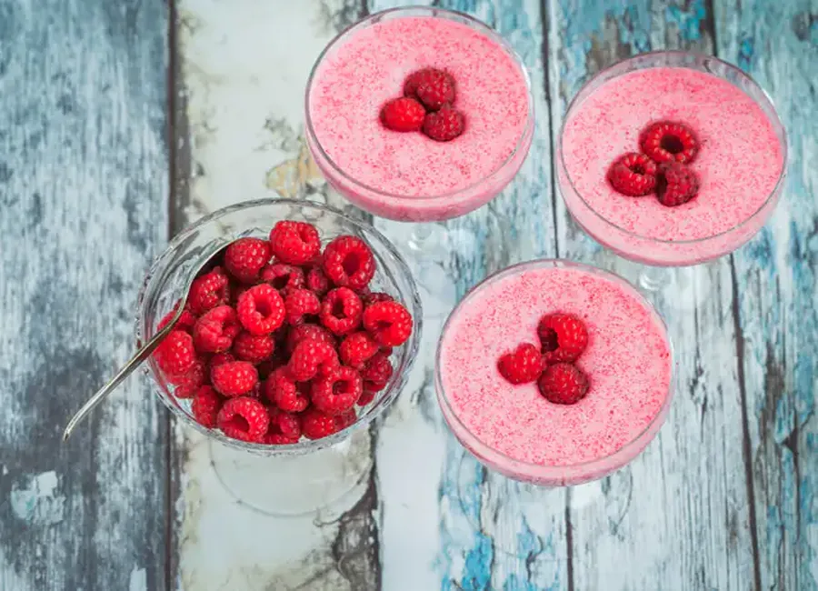 Mousse allégée de fruits rouges