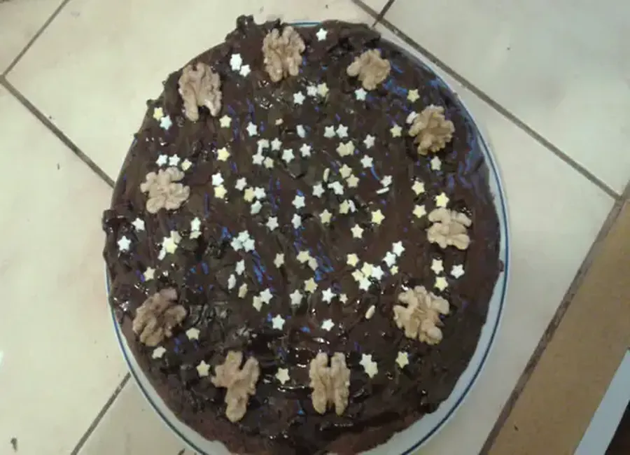 Gâteau au chocolat et aux noix