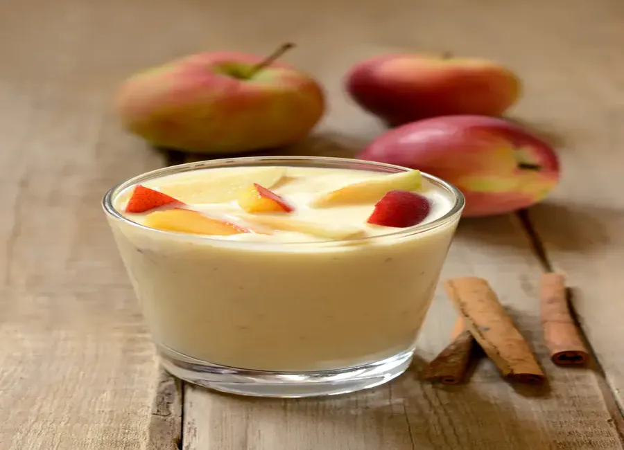 Crème dessert aux pommes