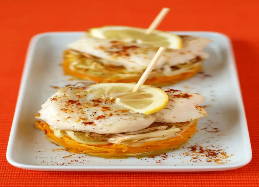 Filets de poisson au four aux petits légumes